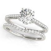 Engagement Rings Single Row Prong Set - TN50845-E-B